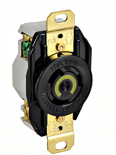 These single-outlet receptacles support one electrical plug and are used to designate circuits for appliances or equipment  |  6703-89 displayed