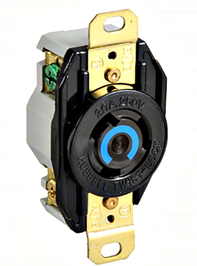 These single-outlet receptacles support one electrical plug and are used to designate circuits for appliances or equipment  |  6703-90 displayed