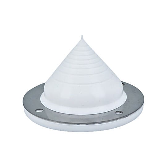 The silicone wall boot 4" W x 4" D x 2" H forms a flexible and sanitary seal, and can be cut to custom sizes   |  2900-63 displayed