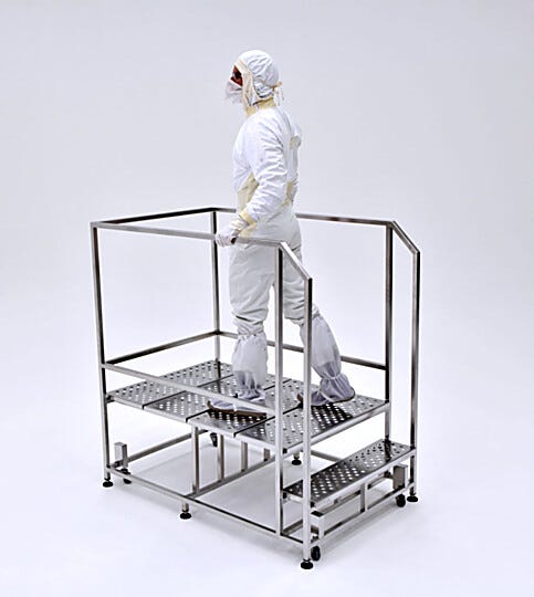 BioSafe cleanroom work platforms are versatile platforms for performing cleanroom servicing tasks on a large work area | 2806-89 displayed