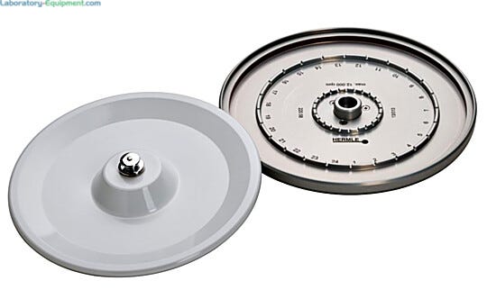 This rotor features a lid and a 90° angle with 24 x capillary capacity  |  2823-50 displayed