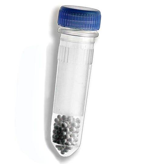 Small Beads are ideal for small samples, where as large beads are ideal for larger samples  |  2826-07 displayed