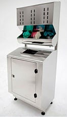 BioSafe® Stainless Steel Glove Dispensers with Waste Bin