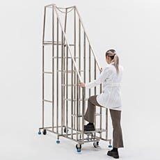 BioSafe® Ruggedized Cleanroom Mobile Step Ladders