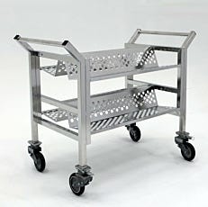 BioSafe® Ultra-Clean Stainless Steel Wafer Box Transport Carts