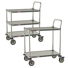All Stainless Steel Grade A Pharma Carts for Labs and Cleanrooms by InterMetro