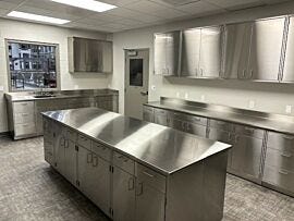 SEFA 8M stainless casework in 304/316 steel. Custom sizes, shapes & features. Cleanroom-ready. Ships ready to install.  |  2902-76 displayed