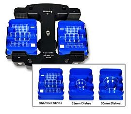 3-place chamber slide and 30/60mm dish adapter compatible with Hermle Z326 Universal Centrifuge