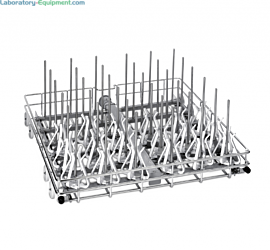 304 Stainless Steel Lower Spindle Rack #4668600 for use with SteamScrubber, FlaskScrubber and FlaskScrubber Vantage glassware washers by Labconco  |  6927-44 displayed