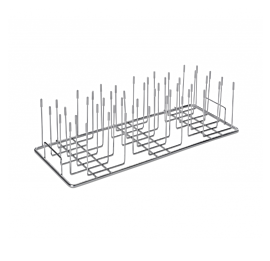 Labconco 304 stainless steel 48-pin Labware Insert #4574200 with silicone tips holds smaller volume wide-mouth labware  |  6927-59 displayed