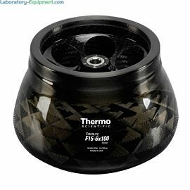 Hereaus Fiberlite F15-6 x 100y fixed 25° angle centrifuge rotor accommodates six 85 ml Nalgene tubes  |  1537-86 displayed