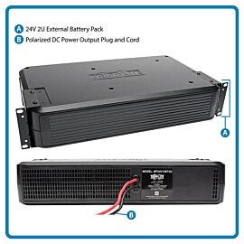 External 24V battery pack offers extended battery runtime when used with main tower UPS system  |  1529-99 displayed