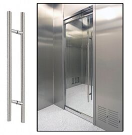 Brushed stainless steel pull handles provide a modern, showroom finish; additional sizes available from 24" to 84" | 6712-82 displayed