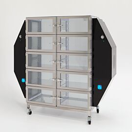 HEPA-filtered cabinet for curing and drying; 10 chambers, static-dissipative PVC  |  6082-43A displayed