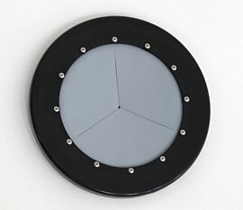 The self-closing Iris Port Adapter attaches to Terra's 10"-diameter glove port (order port separately)  |  1694-54 displayed