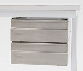 Modular Two Drawer Unit; Stainless Steel, 6" & 6"H