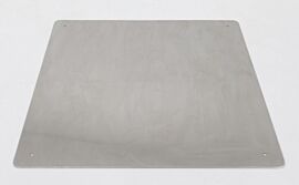 Stainless steel shield, installed on the floor of a plastic desiccator chamber, protects against scratching  |  1976-06 displayed