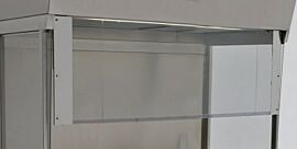 Motorized sash shields user from direct exposure to exhaust air  |  9207-04 displayed