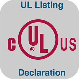 UL Listing Declaration for Leak-Rated Cleanroom Doors