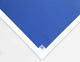 Valutek sticky mats use multi-layered clean-film, water-based acrylic adhesive to eliminate sources of outgassing