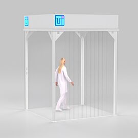 ValuLine® softwall modular cleanrooms make contamination control accessible and affordable, adapting to virtually any facility layout  |  6600-66A-VL-0606 displayed