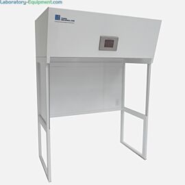Vertical laminar flow hood provides unidirectional flow of HEPA-filtered air, includes PLC touchscreen control (5-foot model shown)  |  2001-81C displayed
