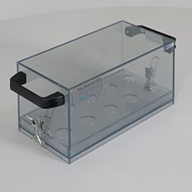 10-vial holder and carrying case in static dissipative PVC with secured detachable bottom and side handles  |  4951-86 displayed