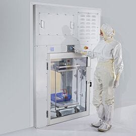 Air shower pass-throgh removes surface-deposited particles from carts and other large materials  |  6705-70 displayed