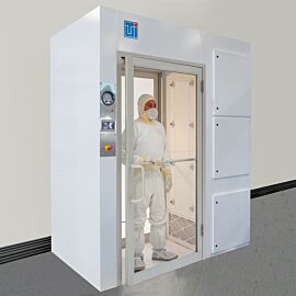 Blower/filter cabinet mounted on the side to accommodate lower ceiling clearances  |  6010-14B-LP displayed