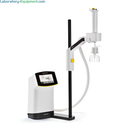 Benchtop ultrapure remote dispenser with a 2L/min flow rate and a touchscreen display connects with Arium Comfort and Arium Pro models for Type 1 water supply | 1017-PP-14 displayed