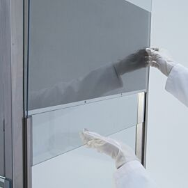 Removable plastic side panels allow for easy equipment transfer and simple disinfection  |  1688-92B-48-SD displayed