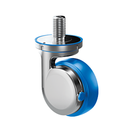 Smooth and crevice-free caster to prevent contamination buildup, while also withstanding heavy loads  |  2807-84 displayed