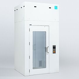 Air shower with powder-coated steel and SDPVC construction that resists chemical wear and supports high-traffic cleanroom use  |  6010-22B displayed