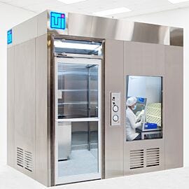 Shown is an all stainless-steel USP797 compounding room, including ante-room and buffer room  |  2900-94-SS displayed