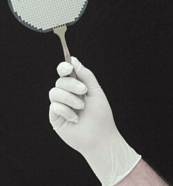 Disposable, nitrile, powder-free gloves with textured fingers for improved dexterity  |  1674-01 displayed