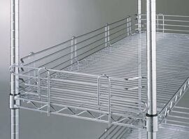 Ledges prevent items from protruding or falling from shelves  |  1301-72 displayed