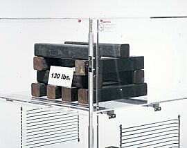 Stainless steel supports are installed under plastic shelf.  |  2200-20 displayed