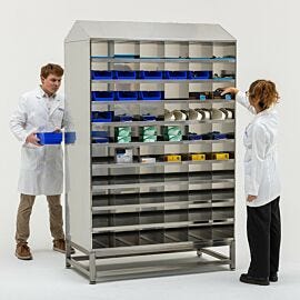 High-capacity design has 60 slots on each side for easy bulk organization  |  9600-73D displayed