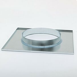 Galvanized steel flange adapter mounts to standard FFUs for sealed duct connections and long-term cleanroom airflow performance  |  6601-03 displayed