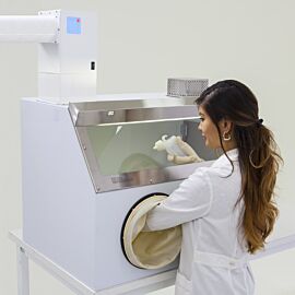 Ducted Filtration Glovebox with optional nitrogen spray gun | 3305-78 displayed
