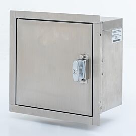 Flush wall mount cabinet maximizes space efficiency in tight lab spaces while minimizing particle accumulation  |  2640-99 displayed