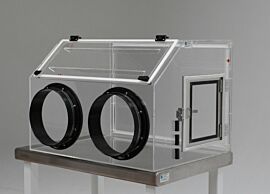 Acrylic ValuLine® portable glove box provides a low-humidity, low-particle environment  |  3308-50 displayed