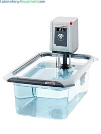 CORIO™ C Open Heating Bath Circulators include a liquid temperature control/pump unit and a transparent polycarbonate, open-bath tank  |  2541-06 displayed
