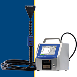 ScanAir for use with Solair particle counters (sold separately) has a 1.0 CFM flow rate; adjustable scan head and remote power button  |  1510-57 displayed