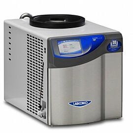 FreeZone 2.5 Liter -84C Benchtop Freeze Dryers by Labconco features remote notification, Lyo-Works OS data collection and a stainless steel collector coil  |  3647-78 displayed