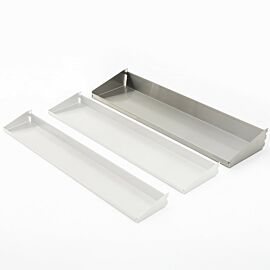 The large shelf used on the Mobile Storage Bin RAck to hold parts-dispensing bins  |  9611-75 displayed