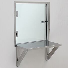 Quick, convenient through-wall transfer of materials in labs, pharmacies, medical offices and manufacturing facilities  |  1702-71 displayed