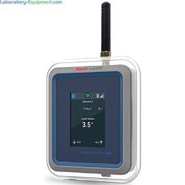 915MHz Smart-Vue Pro Duo Remote Monitoring System by Thermo Fisher Scientific with two sensor channels monitors multiple equipment simultaneously; SVPHWRMOD012  |  1620-97 displayed