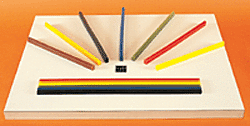 Squeegee blades are precision-molded from polyurethane, suitable for use in a wide range of screen printers.  |  8101-01 displayed
