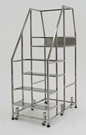 Five-step BioSafe step stairs with safety railing.  |  2805-87 displayed